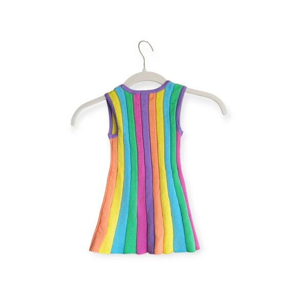 Flapdoodles **Rainbow Stripe Sweater Dress** 2T NWT - Picture 5 of 8